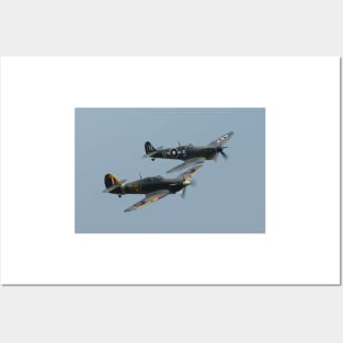 Hawker Hurricane + Supermarine Spitfire Posters and Art